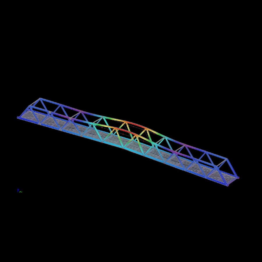 Most Stonava - Stabilita horního pásu